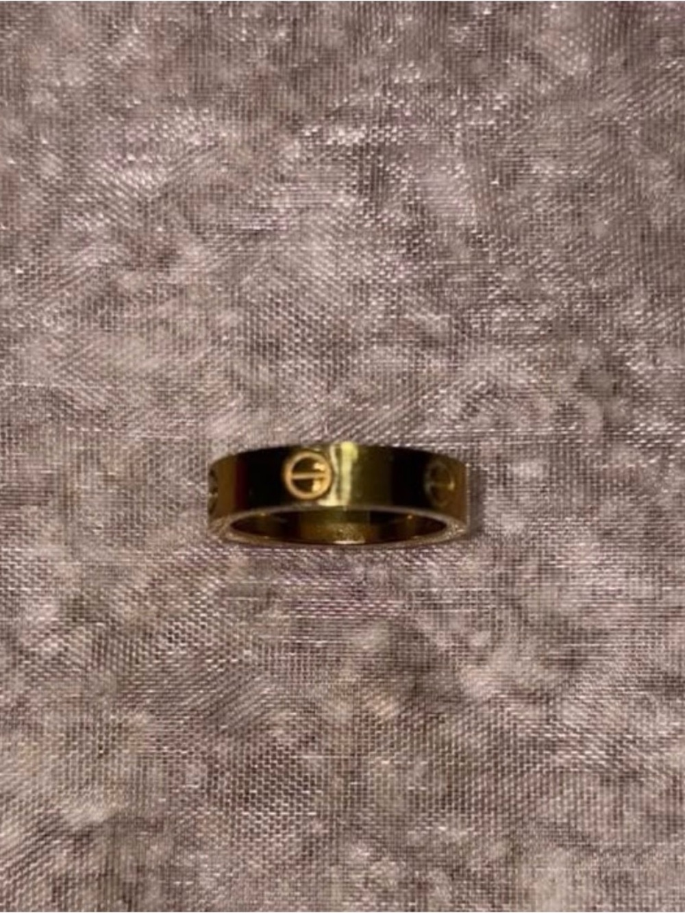 Gold Love Band Ring - Size 8